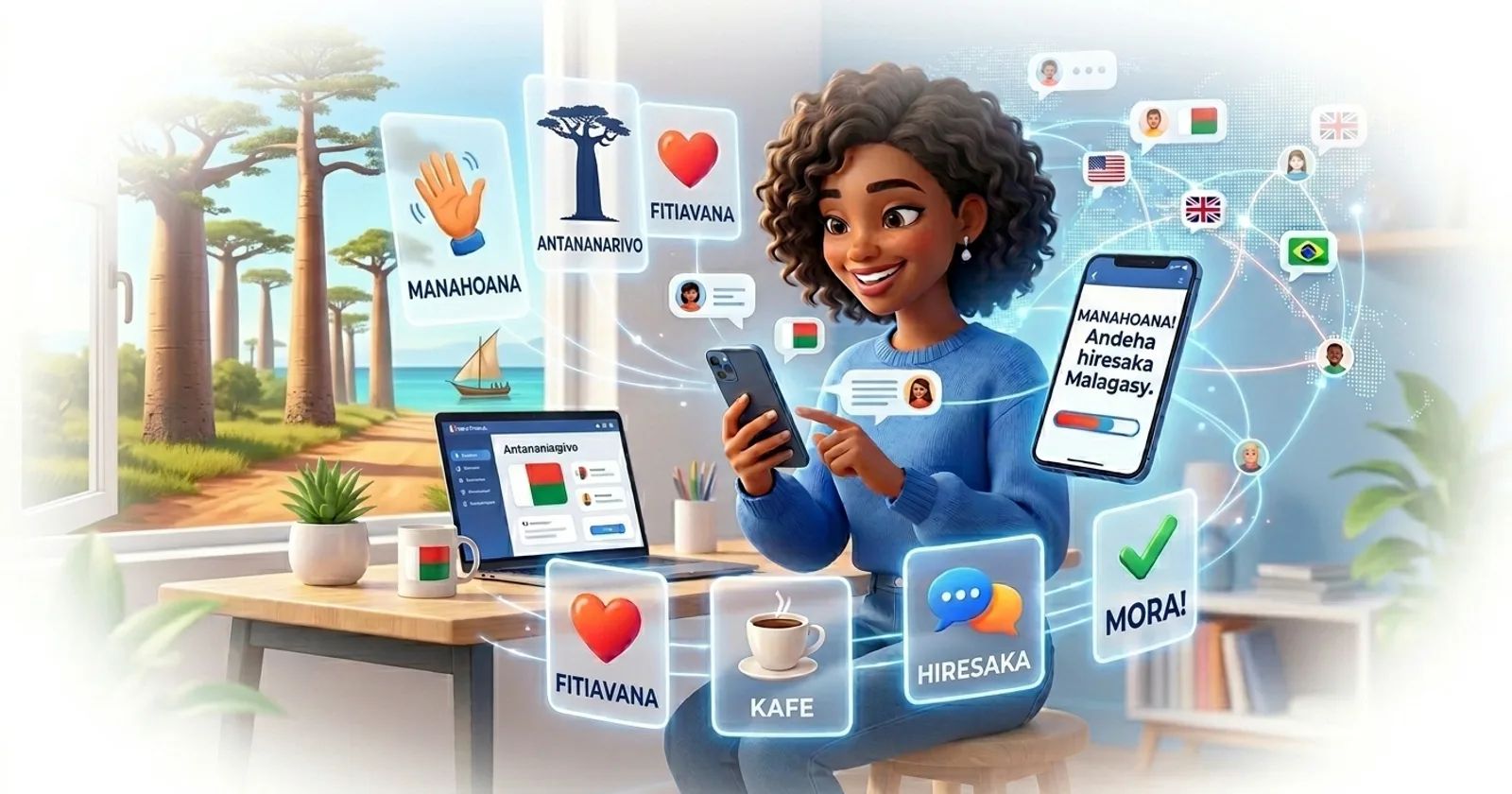 Koyi Malagasi a kan layi tare da Lingocard - katunan koyo, maimaitawa a tazara da horon magana