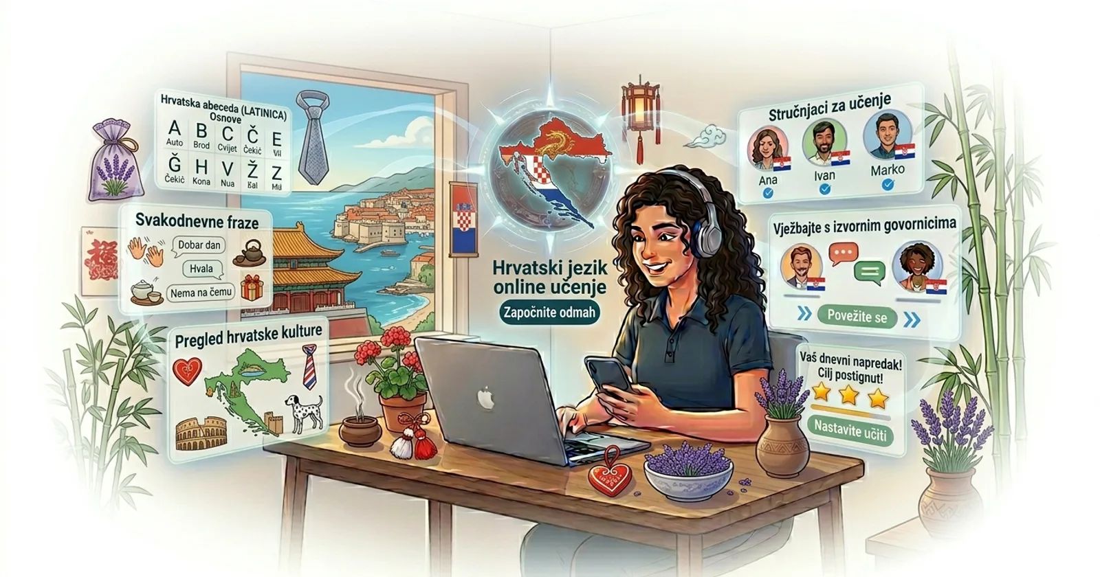 Koyi Kuroshiyan a kan layi tare da Lingocard - katunan koyo, maimaitawa a tazara da horon magana