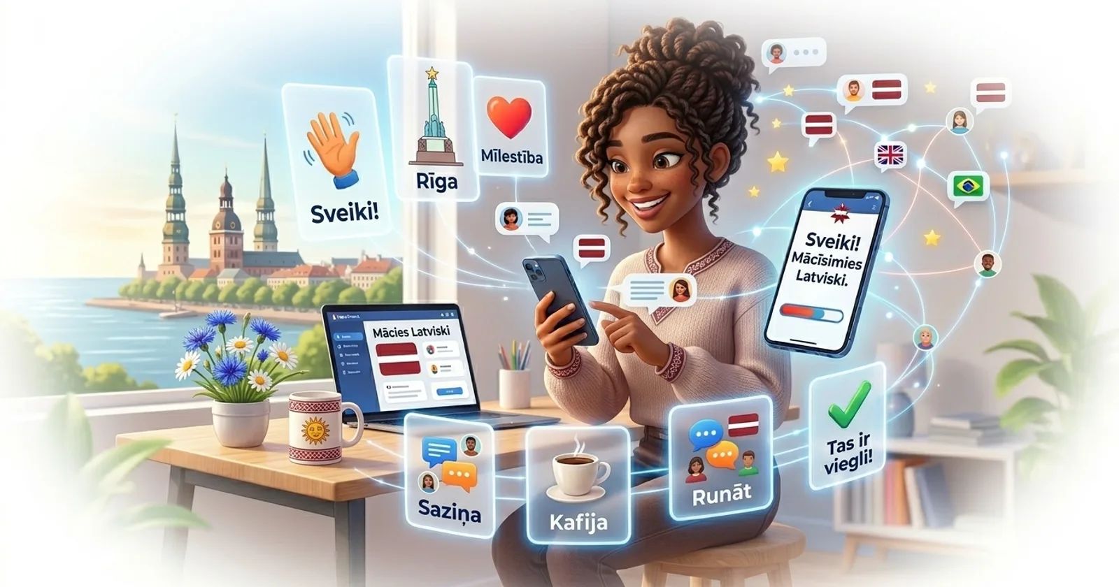 Koyi Latbiyanci a kan layi tare da Lingocard - katunan koyo, maimaitawa a tazara da horon magana